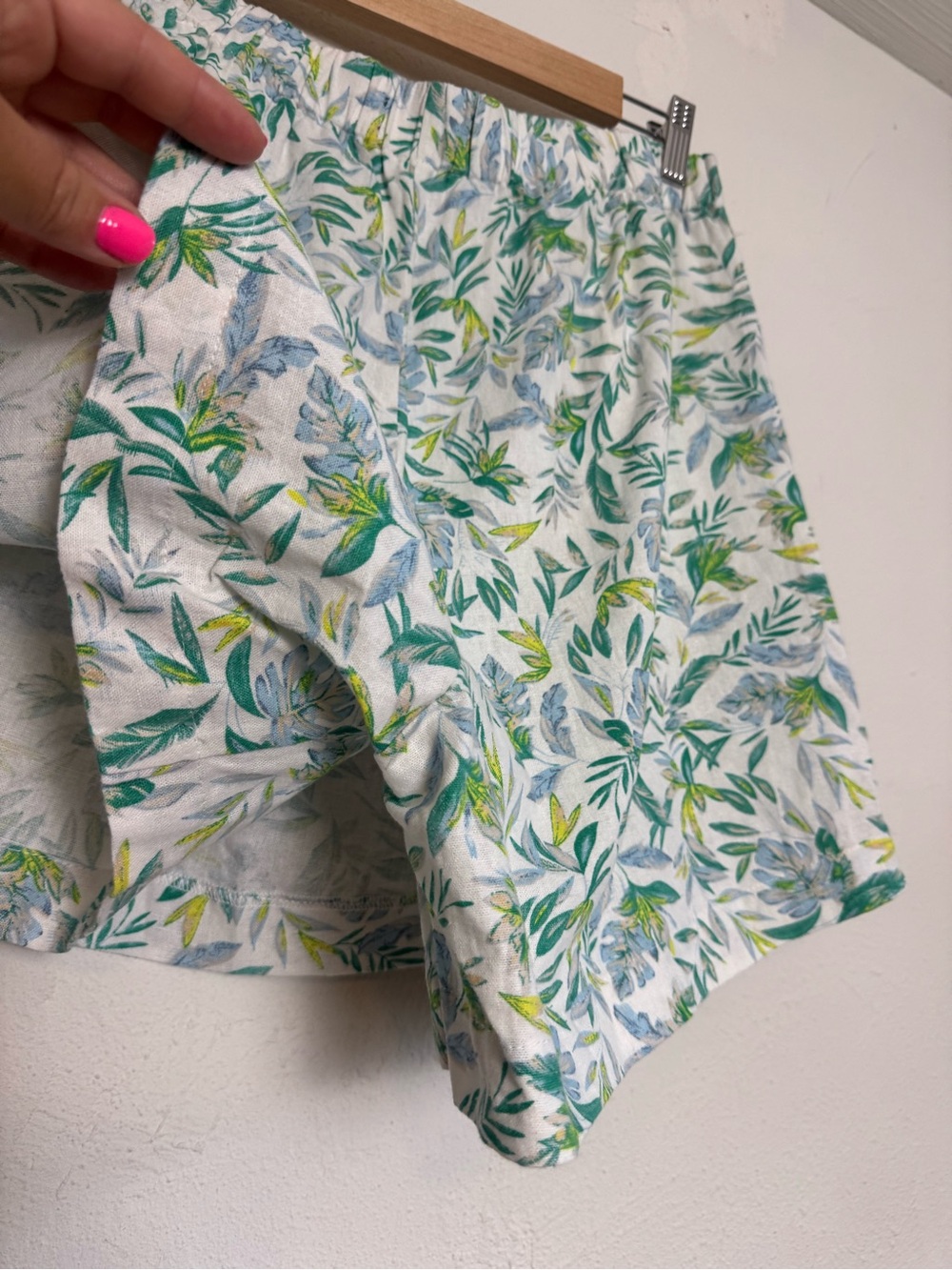 Ellen Tracy Linen Skort Skirt Shorts Green Leaf - Picture 3 of 11